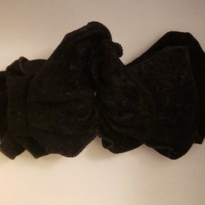 Black Velvet Bow Barrette